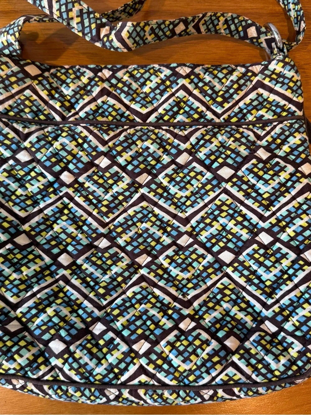 Vera Bradley Rain Forest Triple Zip Hipster Cross Body Purse #15711-G55